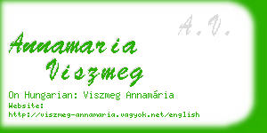 annamaria viszmeg business card