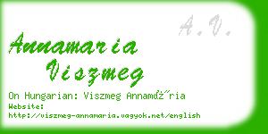 annamaria viszmeg business card